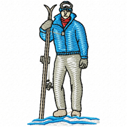 Ski Embroidery Design 5 Ski Embroidery Design 5